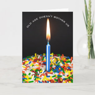 Geburtstagskuchen mit Kerze Karte