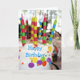 Geburtstagskuchen mit Kerzen Geburtstagskarte Karte