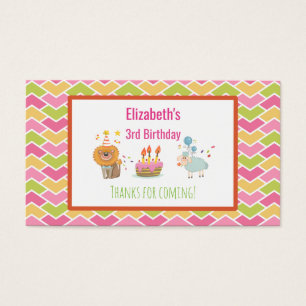 Geburtstagskuchen mit Party Lion und Balloons Dank