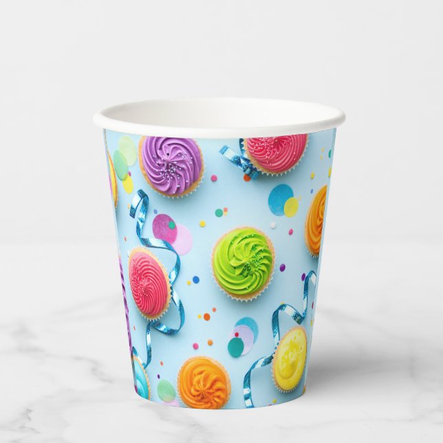 Geburtstagskuchen Pappbecher (Vorderseite)