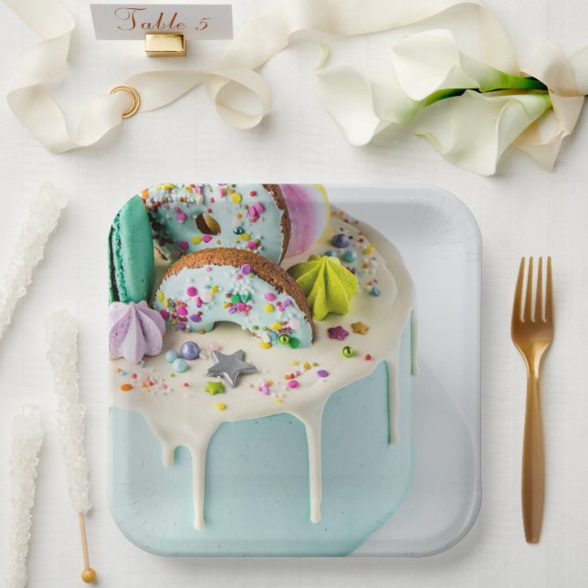 Geburtstagskuchen Pappteller (Hochzeit)