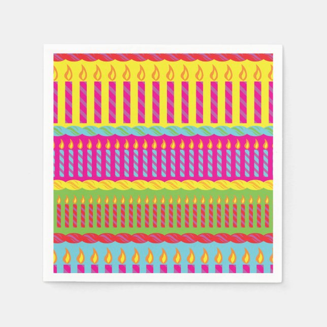 Geburtstagskuchen-Party Serviette (Vorderseite)