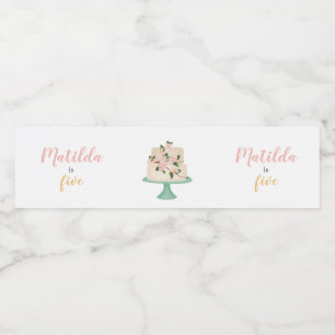 Geburtstagskuchen-Party Wasserflaschenetikett