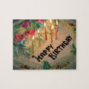 Geburtstagskuchen-Puzzleteil Puzzle