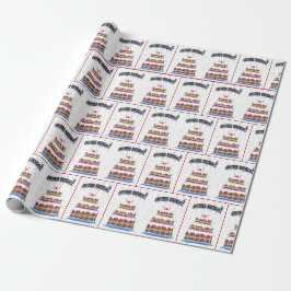 Geburtstagskuchen-Spaß Geschenkpapier