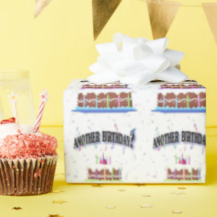 Geburtstagskuchen-Spaß Geschenkpapier