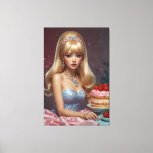 Geburtstagskuchen Stretch Canvas Print Leinwanddruck