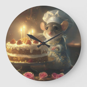 Geburtstagskuchen von Fabulous Mice Baker Große Wanduhr