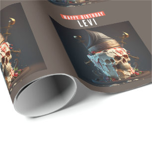 Geburtstagskuchen zum Thema Piraten Geschenkpapier