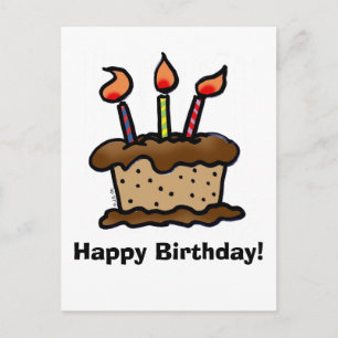 Geburtstagskuchpostkarte Postkarte