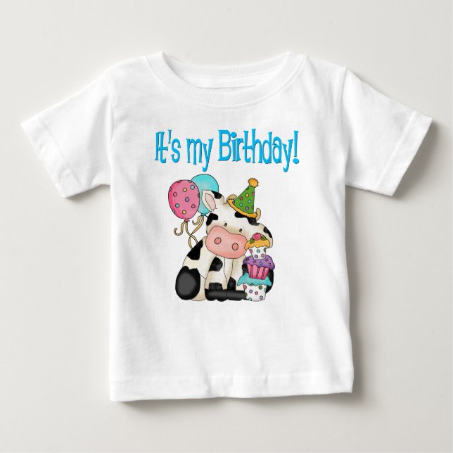 Geburtstagskuh Baby T-shirt (Vorderseite)