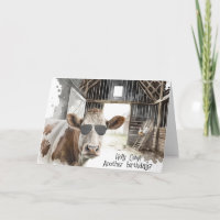 Geburtstagskuh mit Aviator-Sonnenbrille