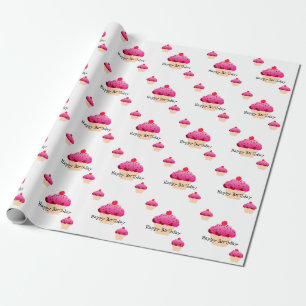 Geburtstagskupcake Geschenkpapier
