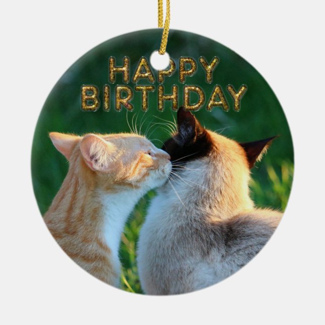 Geburtstagskuß Keramikornament (Vorne)