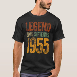 Geburtstagslegende 1955 Seit September Geboren Leg T-Shirt