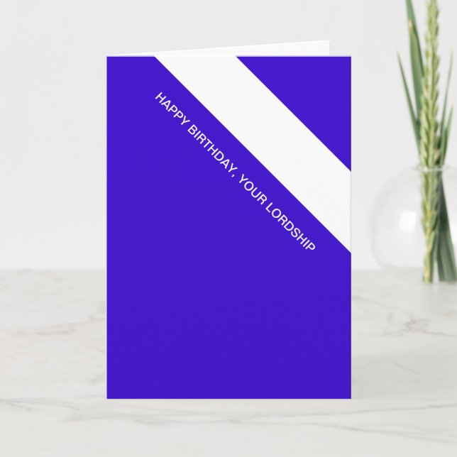 Geburtstagslordschaft Karte (Vorderseite)