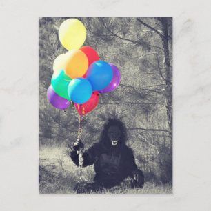 Geburtstagsluftballonaffe Postkarte