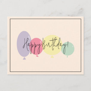 Geburtstagsluftballons Alles Gute zum Geburtstag Postkarte