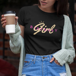 Geburtstagsmädagogik & Kronen, einfach, modern T-Shirt