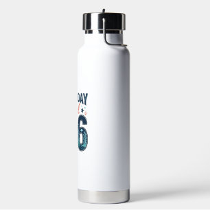 Geburtstagsmädchen 6 Meeresschildkröte Vektor Desi Trinkflasche