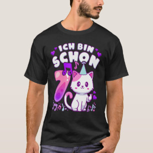 Geburtstagsmädchen 7 Jahre alt, K-Pop, Kätzchen, i T-Shirt