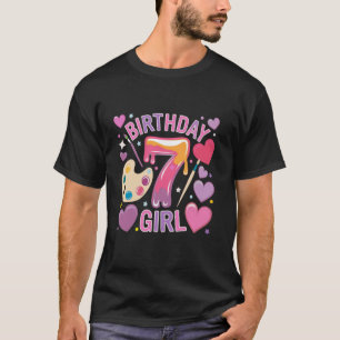Geburtstagsmädchen 7 Jahre alte Kunstmalparty 7. G T-Shirt