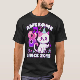 Geburtstagsmädchen 8 Jahre alt, geboren 2015, K-Po T-Shirt