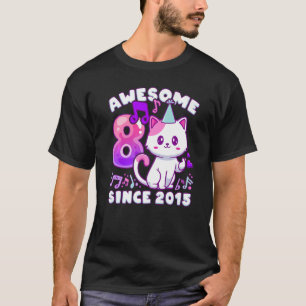 Geburtstagsmädchen 8 Jahre alt, geboren 2015, K-Po T-Shirt