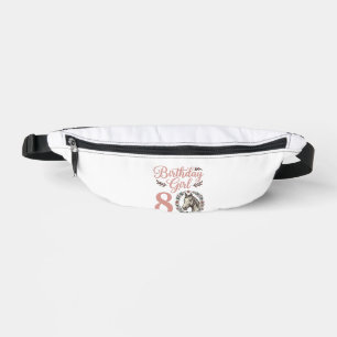 Geburtstagsmädchen 8 Pferd Floral Vintage-Shirt-De Bauchtasche