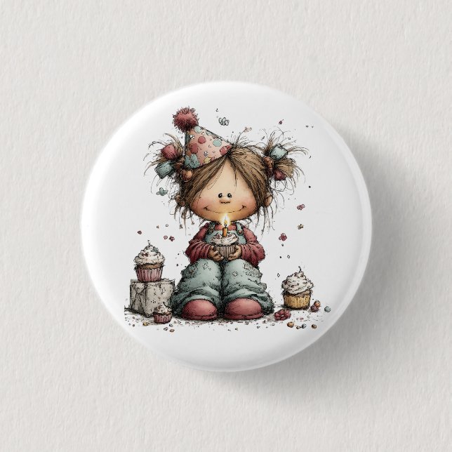 Geburtstagsmädchen  button (Vorderseite)
