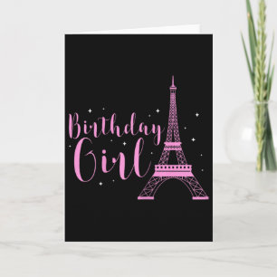 Geburtstagsmädchen Eiffelturm Paris B-Day Urlaub T Karte