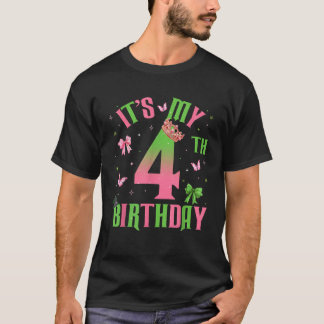 Geburtstagsmädchen Es Ist Mein 4. Geburtstag Hexe T-Shirt