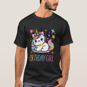 Geburtstagsmädchen Jahre alt, Katze Einhorn, Tees6 T-Shirt