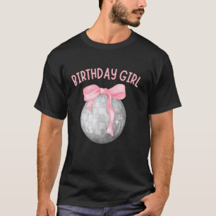 Geburtstagsmädchen Kokette Schleife Disco-Kugel Lu T-Shirt