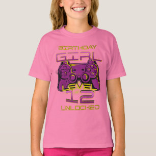 Geburtstagsmädchen Level 12 freigeschaltetes T-Shi T-Shirt