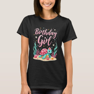 Geburtstagsmädchen Meeresschildkröte Thema Geburts T-Shirt