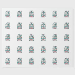 Geburtstagsmädchen Meeresschildkröte Vintage Gravu Geschenkpapier
