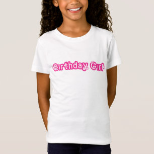 Geburtstagsmädchen Rosa und Weiß mit Sternen T-Shirt