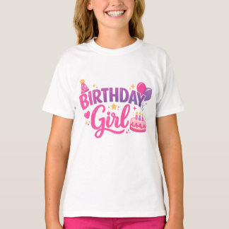 Geburtstagsmädchen Süße Party Design Kinder Geburt T-Shirt