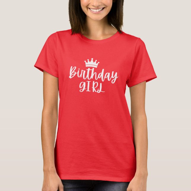 Geburtstagsmädchen T-Shirt (Vorderseite)