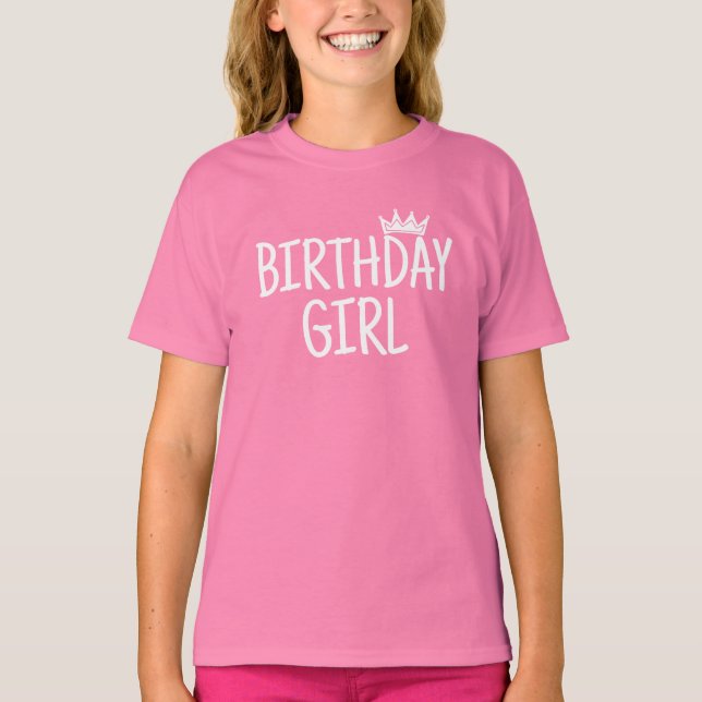 Geburtstagsmädchen T-Shirt (Vorderseite)