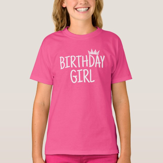 Geburtstagsmädchen T-Shirt (Vorderseite)