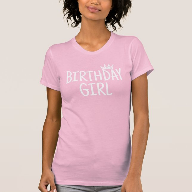 Geburtstagsmädchen T-Shirt (Vorderseite)