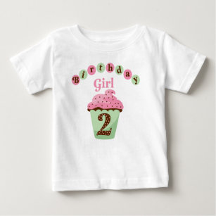 Geburtstagsmädchenalter 2 baby t-shirt