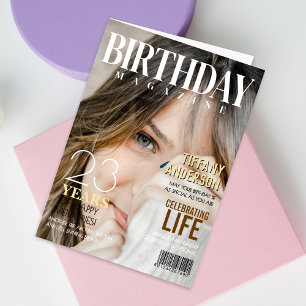 Geburtstagsmagazin Cover Foto Karte