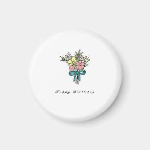 Geburtstagsmagnet, glücklicher Geburtstag Blumenst Magnet