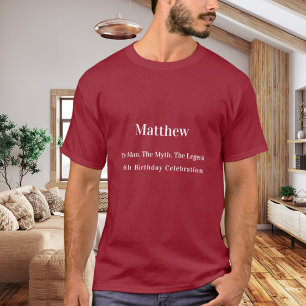 Geburtstagsmann Mythos Legende Name Spaß rot T-Shirt