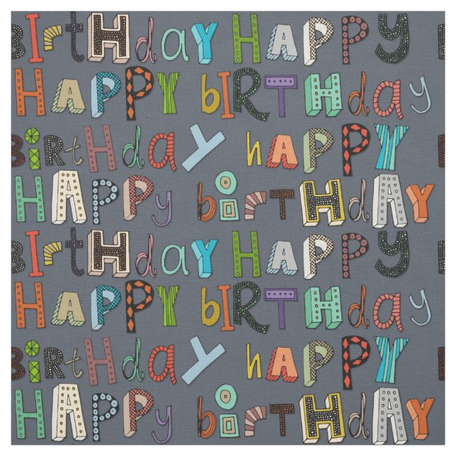 Geburtstagsmetall Stoff (Muster)