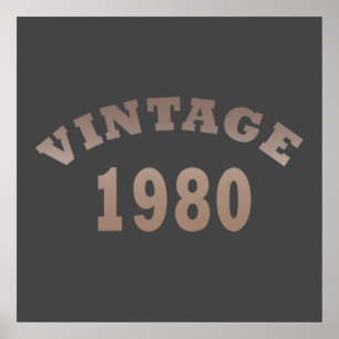 Geburtstagsmode von 1980 Vintage Geburtstag Poster