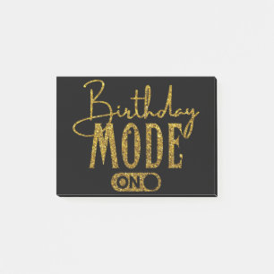 Geburtstagsmodus aktiviert   Geburtstagspartei Post-it Klebezettel